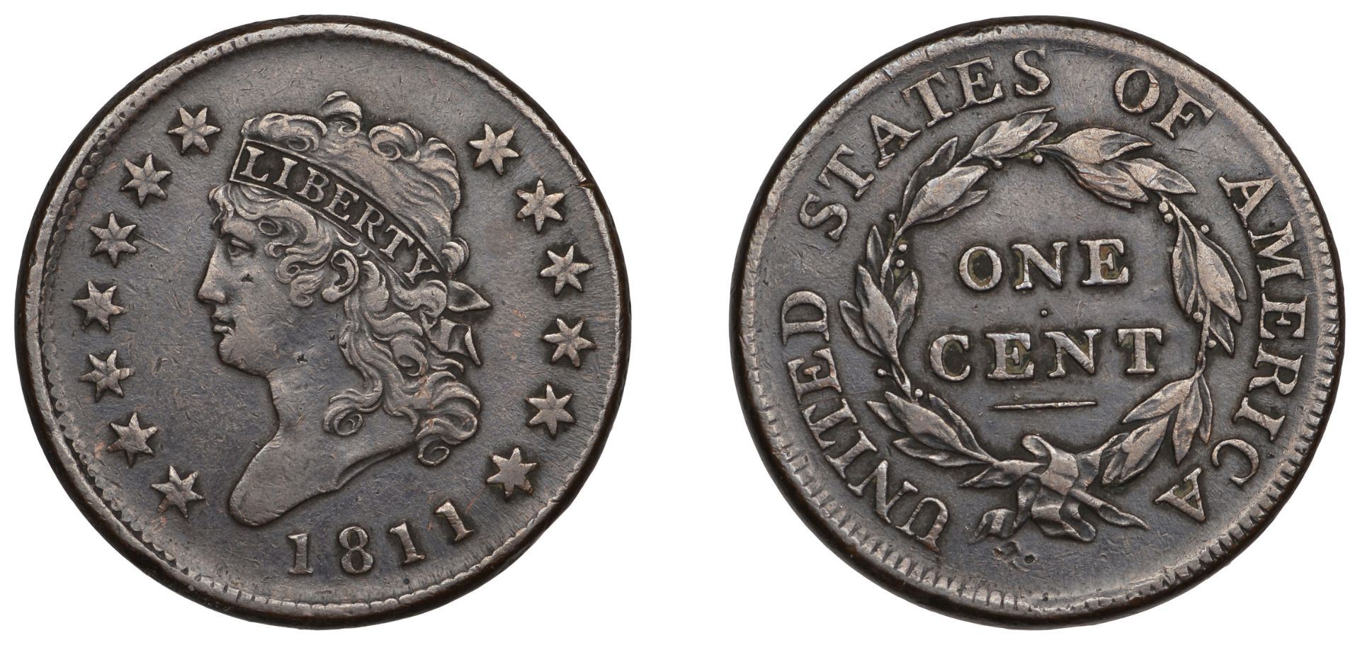 United States of America, Large Cent, 1811. A few minor marks, otherwise very fine Â£200-Â£260