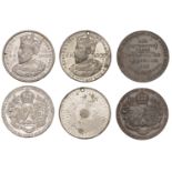 Coronation, 1902, medals (3) by A. Fenwick: white metal, 38mm (C & W 4247A.1); white metal,...