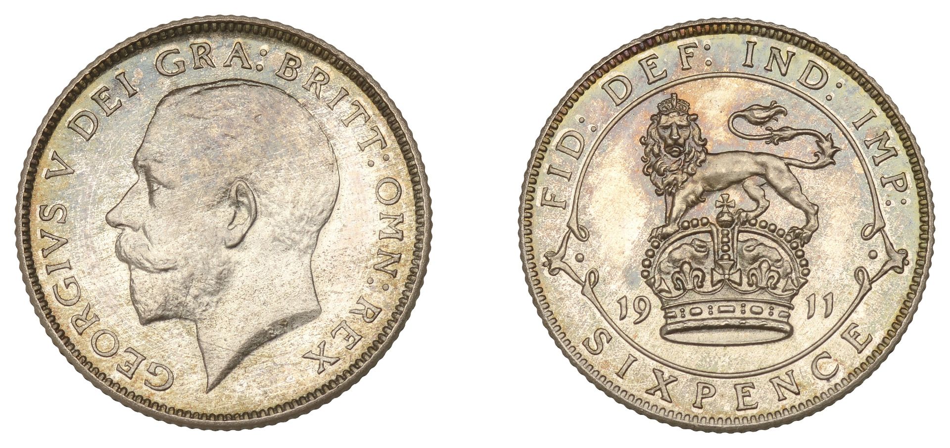 George V (1910-1936), Proof Sixpence, 1911 (ESC 3872; S 4014). Brilliant, toned Â£70-Â£90