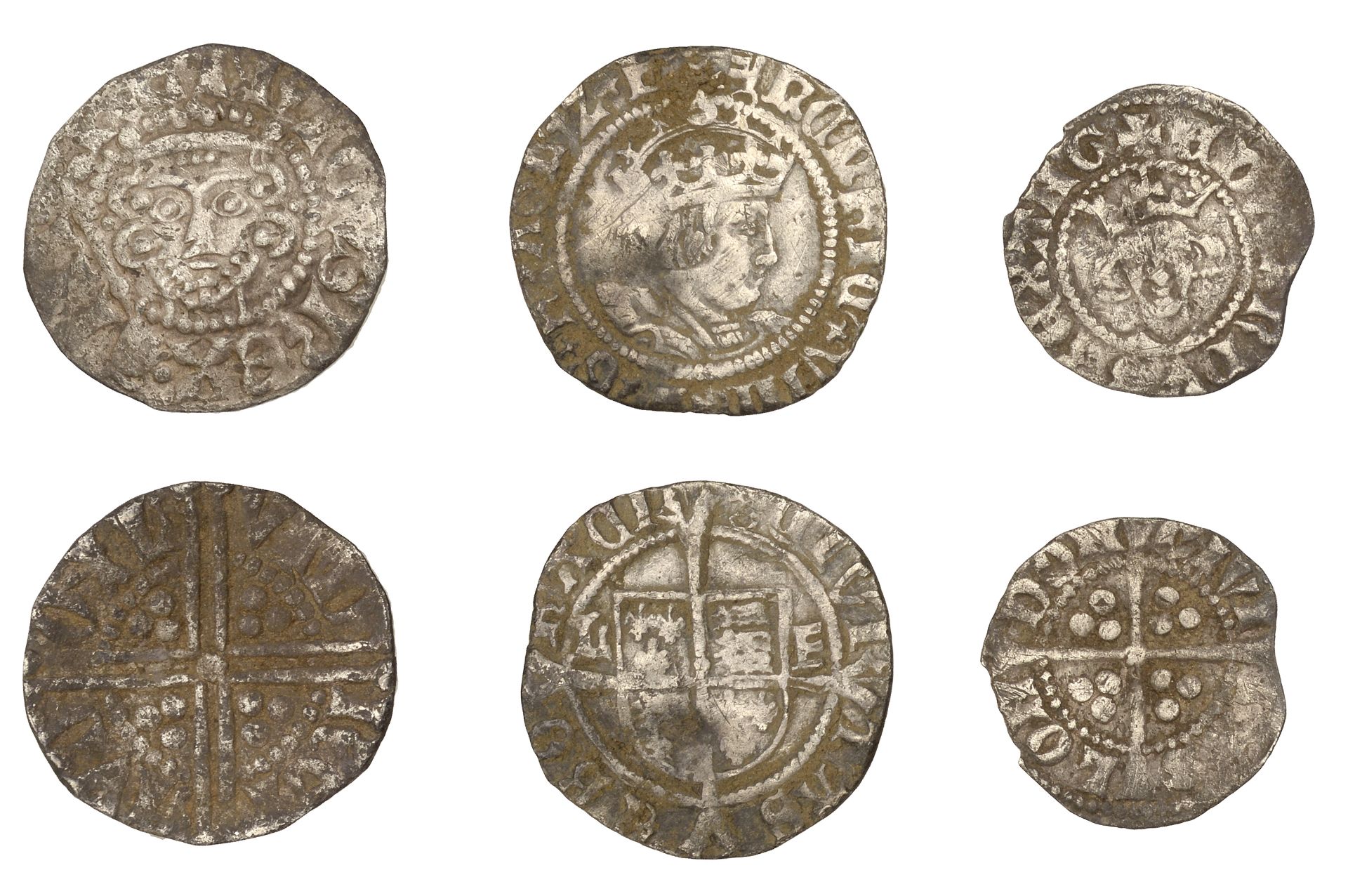 Henry VIII, Second coinage, Halfgroat, York, Abp Lee, mm. key, e l by shield, 1.30g/9h (N 18...