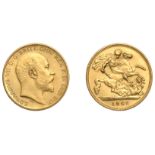 Edward VII (1901-1910), Proof Half-Sovereign, 1902 (WR 411; M 505A; S 3974A). About as struc...