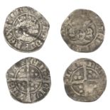 Edward III (1327-1377), Bp Hatfield, Florin coinage, Pennies (2), type D4/d5, mm. cross patt...