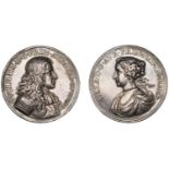 Marriage of Princess Mary and William of Orange, 1677, a silver medal, unsigned [by N. Cheva...