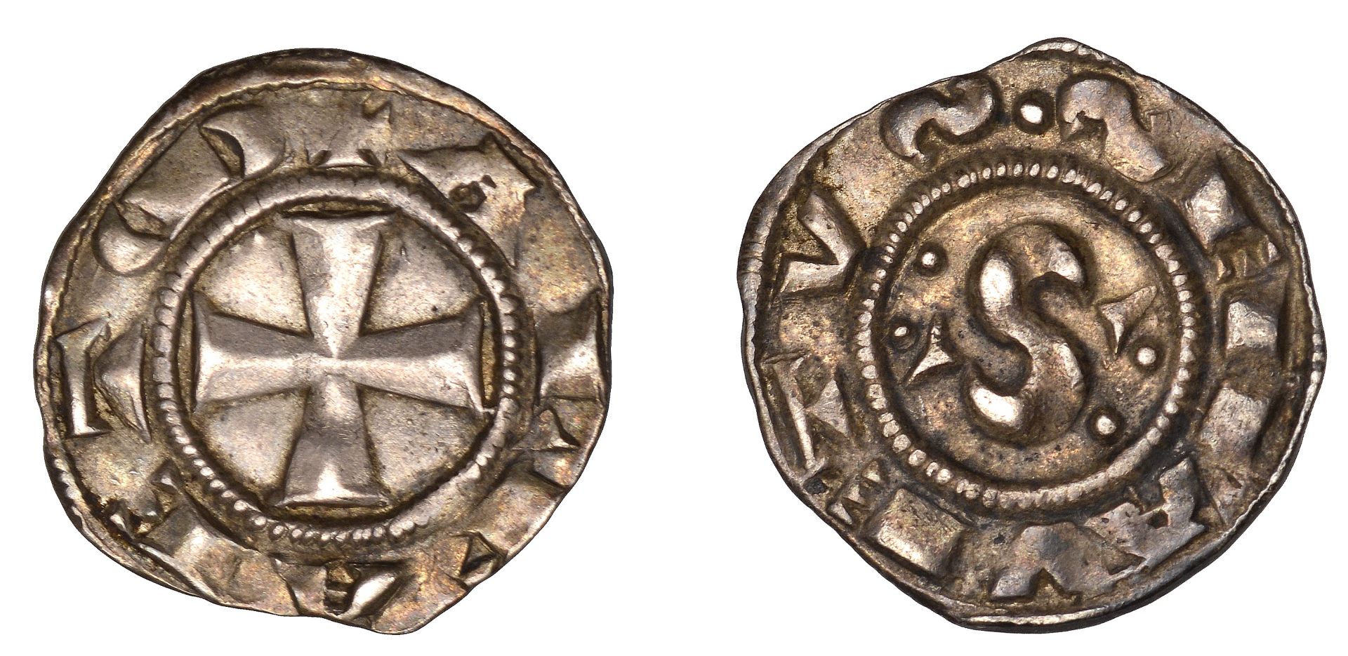 Italy, SIENA, Republic, Grosso da 12 Soldi, c. 1200-50, large S between four pellets, rev. c...