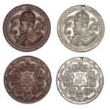 Coronation, 1902, Canada, white metal and bronze medals by P.W. Ellis, each 41mm (C & W 4213...