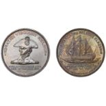 HMS Foudroyant Wrecked, 1897, a bronze medal, unsigned, bust of Lord Nelson facing, rev. vie...