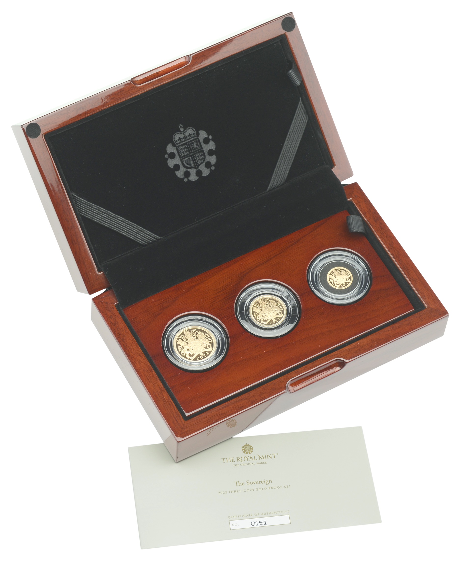 Elizabeth II (1952-2022), Gold Proof set, 2022, comprising Sovereign, Half-Sovereign and Qua...