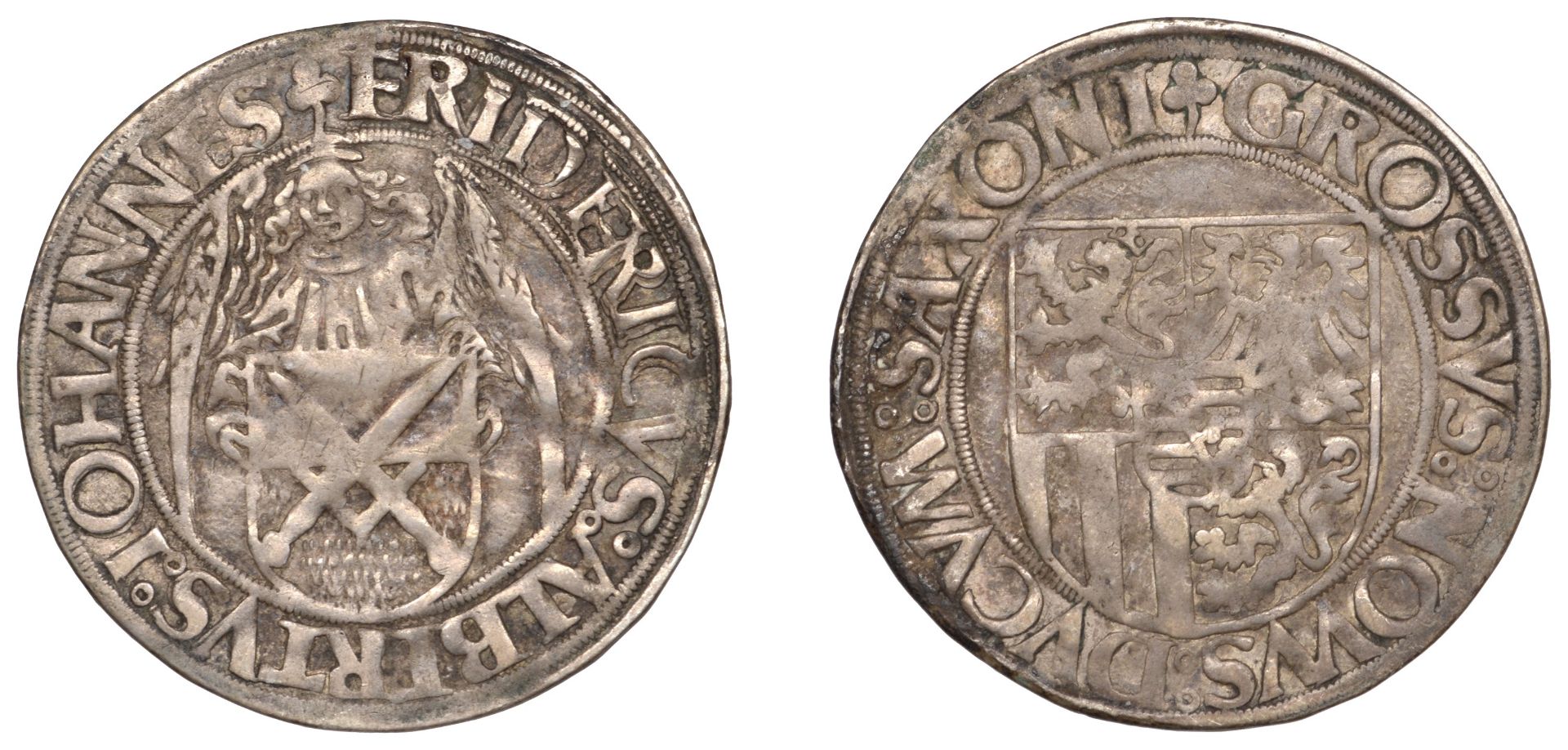 Germany, SAXONY, Friedrich III, Albrecht and Johann (1486-1500), Engelsgroschen (Schreckenbe...