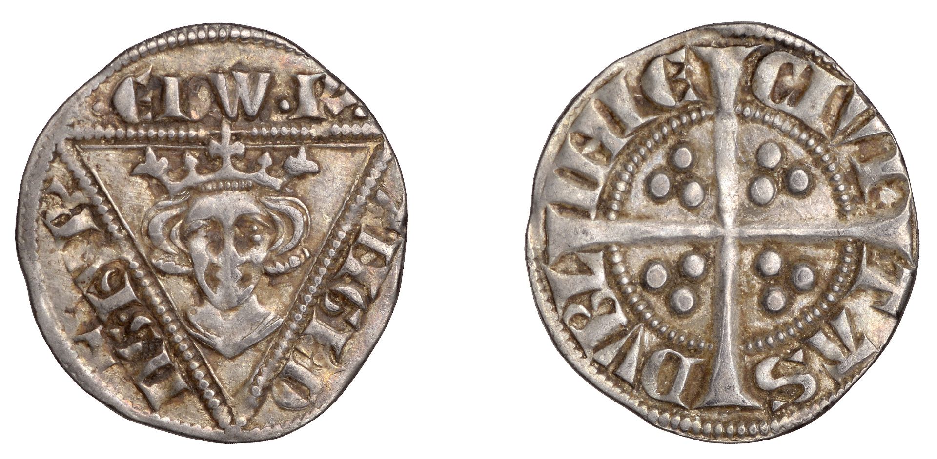 Edward I (1272-1307), Second coinage, Early issues, Penny, class Ib, Dublin, pellet before e...