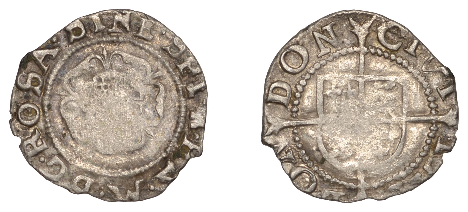 Mary (1553-1554), Base Penny, mm. halved rose and castle on obv. only, 0.57g/3h (N 1976; S 2...