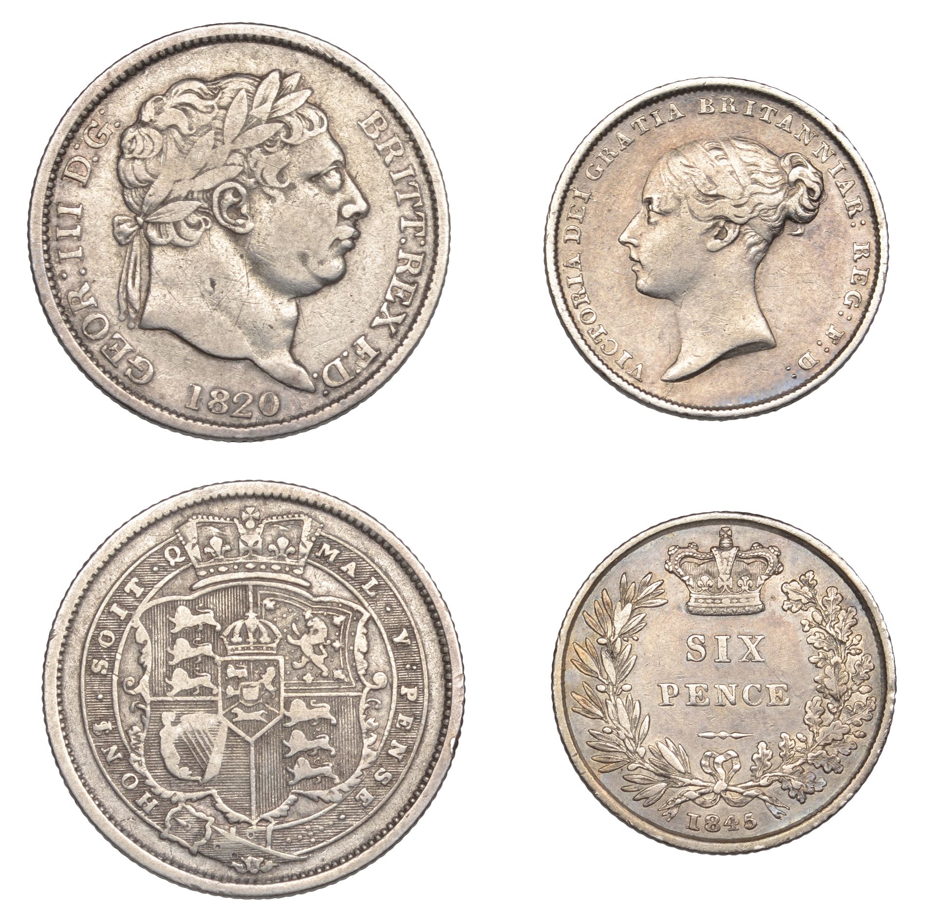 George III (1760-1820), New coinage, Shilling, 1820, i over s in honi (ESC 2160; S 3790); Vi...