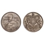Coronation, 1902, a silver medal by J. Fenton, uniformed bust three-quarters left, rev. roya...