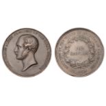 Great Exhibition, Hyde Park, 1851, For Services, a copper award medal by W. Wyon, bare head...