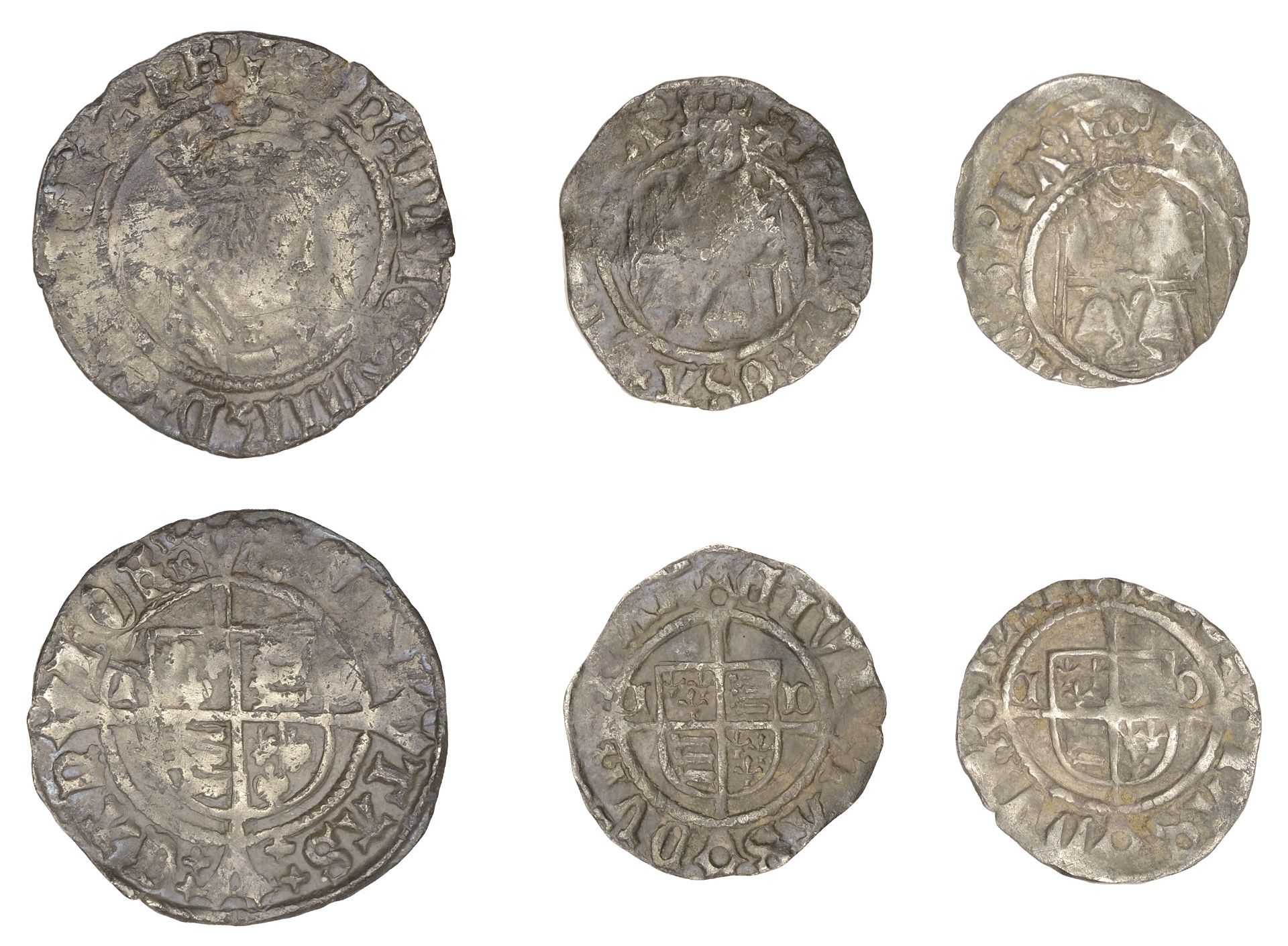 Henry VIII, Second coinage, Halfgroat, Canterbury, Abp Cranmer, mm. Catherine wheel, tc by s...