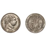 George III (1760-1820), New coinage, Sixpence, 1819/8, first t in britt over b, broken es in...