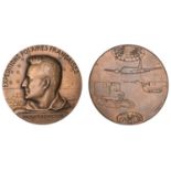 FRANCE, ExpÃ©ditions Polaires FranÃ§aises, 1956, a bronze medal by L. Bazor, bust of Paul-Emil...