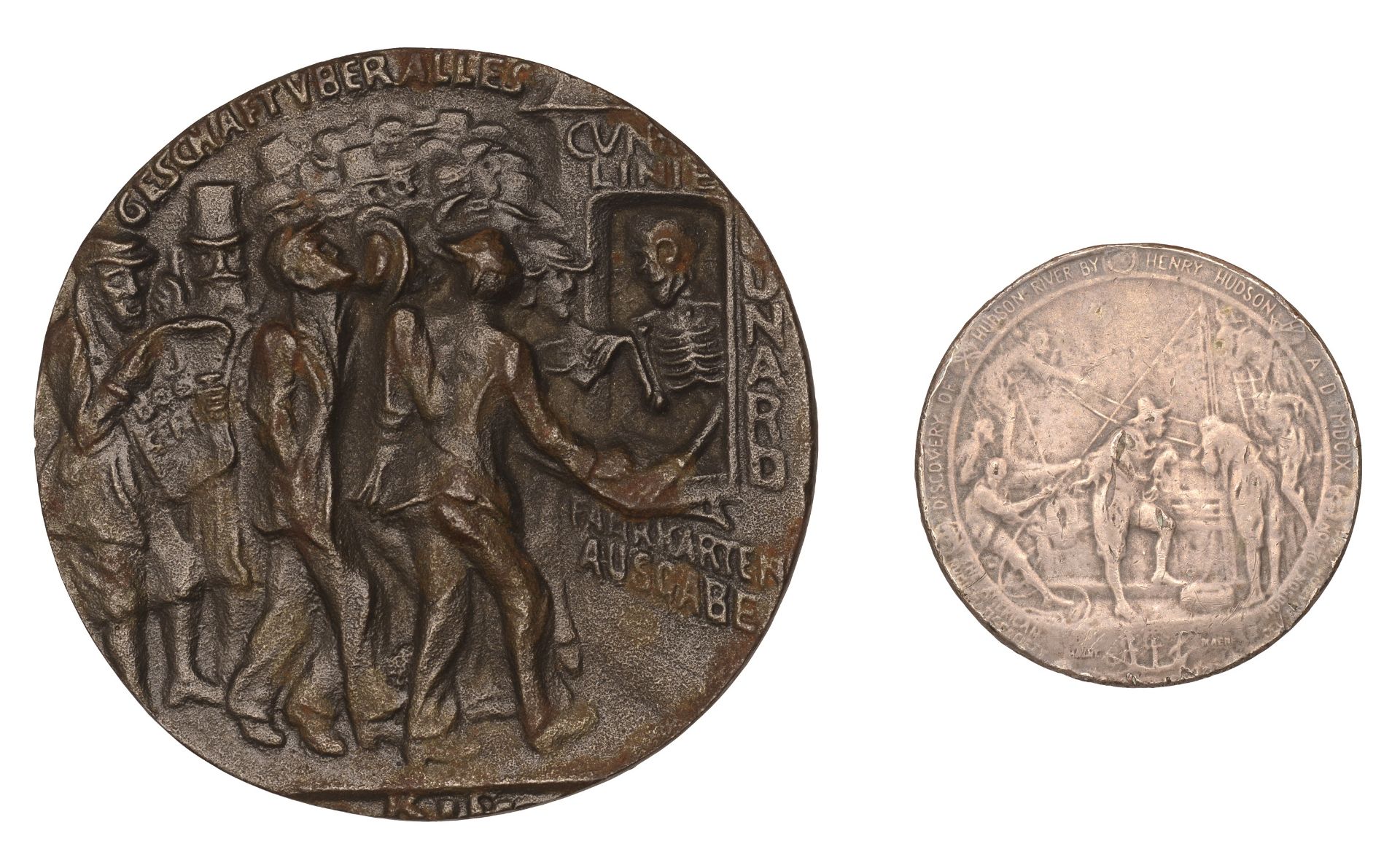 USA, Hudson-Fulton Celebrations, 1909, a small silvered-bronze medal by E. Fuchs for Whitehe... - Bild 2 aus 2