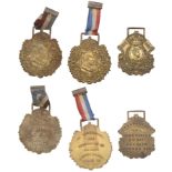 Coronation, 1902, a brass medal, unsigned, 44 x 35mm (C & W 4280A.1); brass medals (2), unsi...