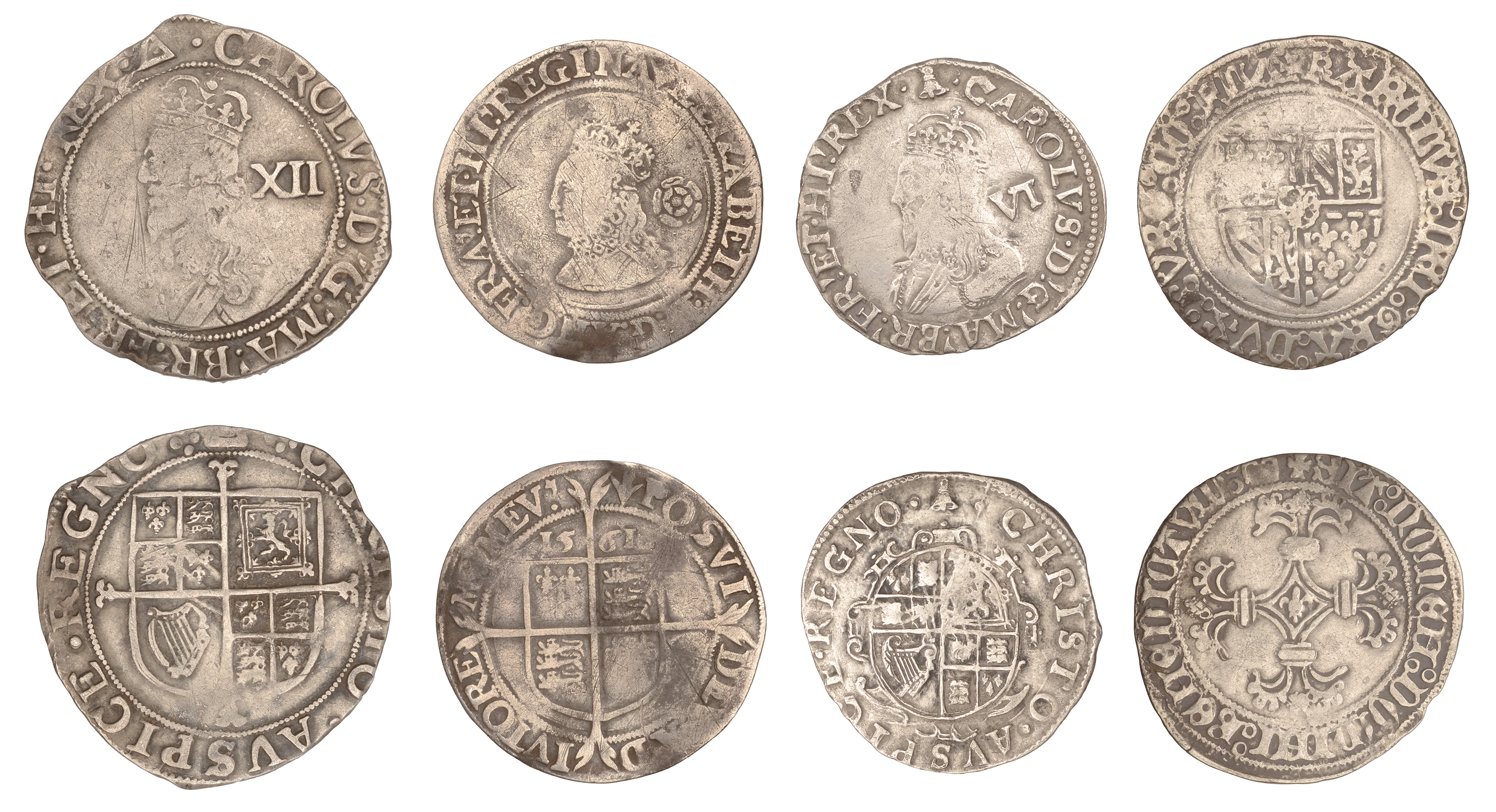 Elizabeth I, Third issue, Sixpence, 1561, mm. pheon, bust 1F, large flan, 2.60g/5h (S 2560);...