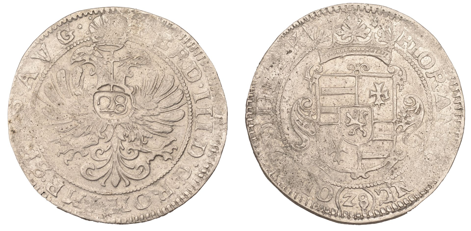 Germany, OLDENBURG, Anton Gunther (1603-67), 28 Stuber, undated, 19.97g/7h (Dav. 713). Light...