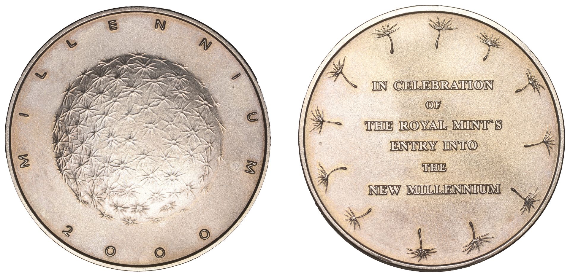 The Royal Mint's Entry into the New Millennium, 2000, a silver medal by Felicity Powell for...