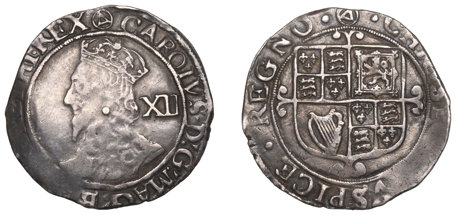 Charles I (1625-1649), Tower mint, Shilling, Gp G, type 4.4, mm. triangle-in-circle, 6.12g/1...