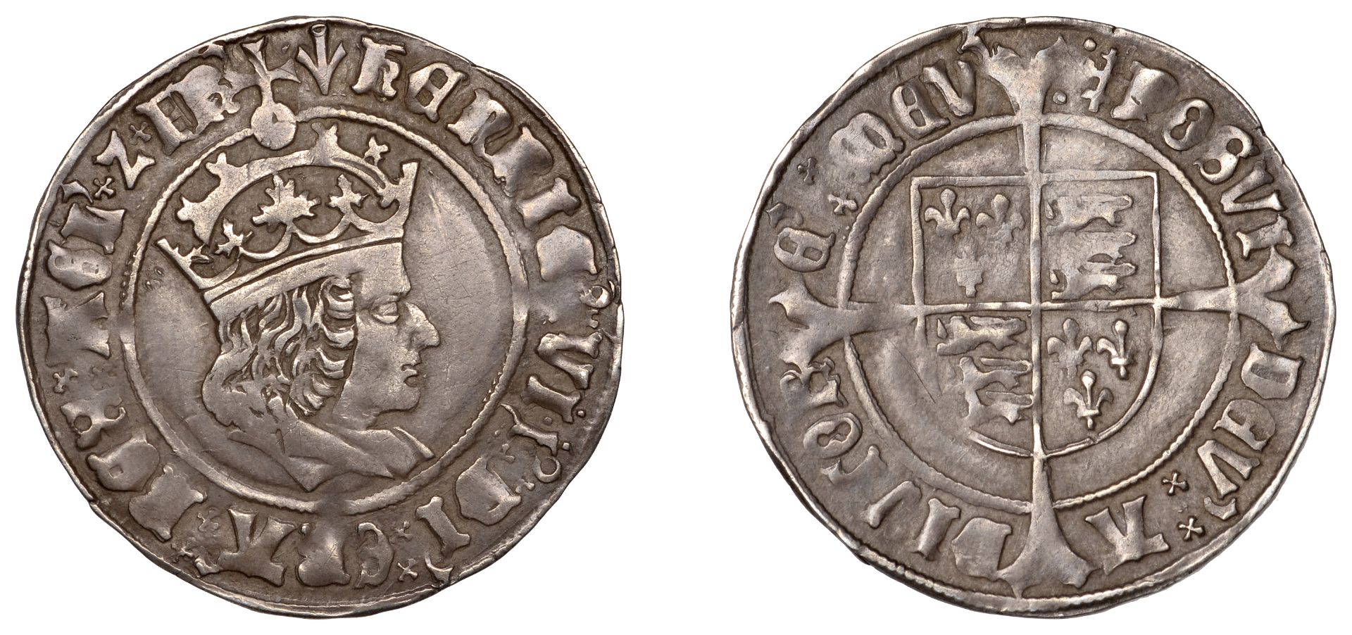 Henry VII (1485-1509), Profile issue, Groat, regular type, mm. pheon on obv., cross-crosslet...