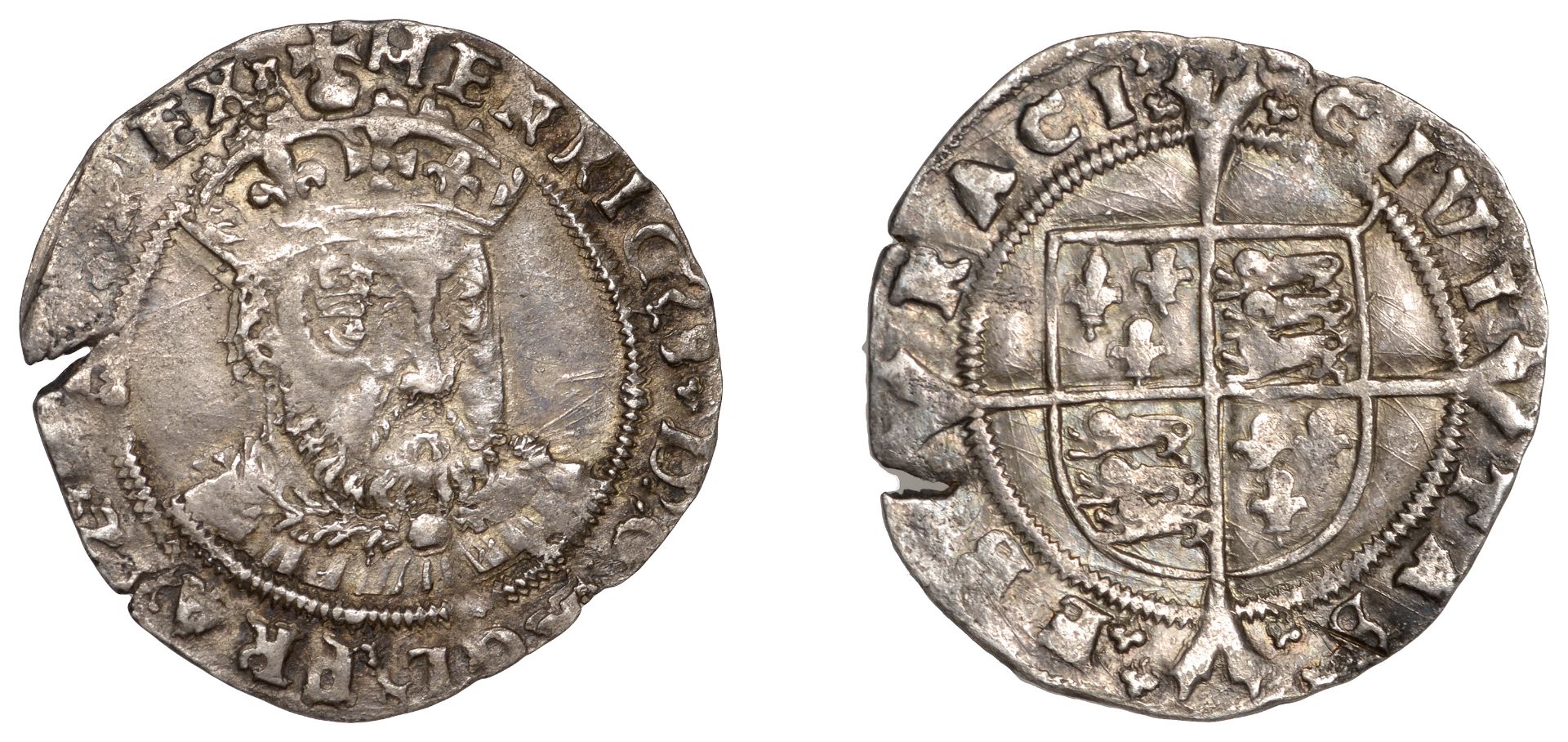 Henry VIII (1509-1547), Third coinage, Groat, York, no mm., bust 2, Roman lettering, open fo...