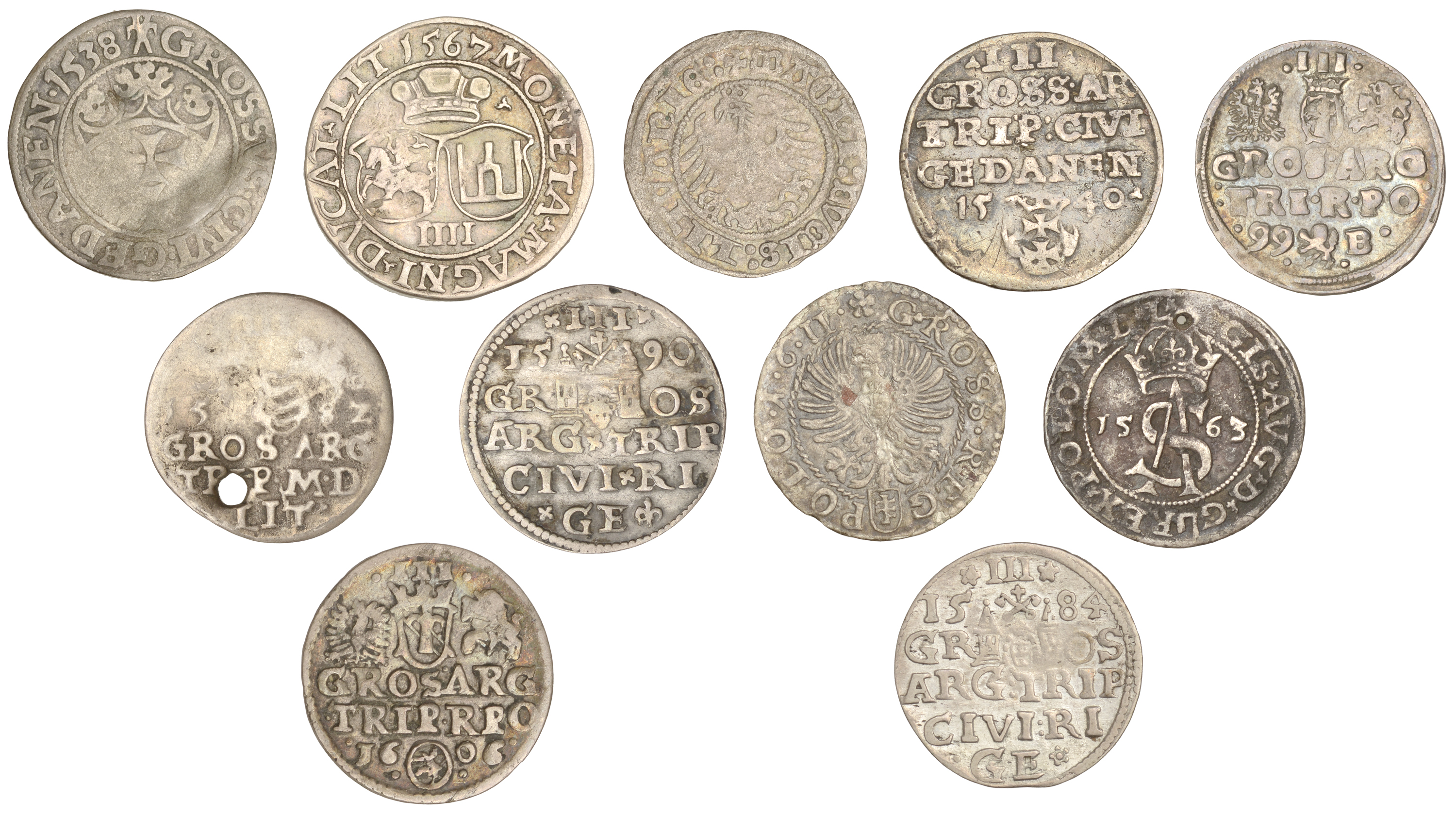 Lithuania, Sigismund August (of Poland), 4 Groschen, 1567, Vilnius, 3.92g (Gum. 624); togeth... - Image 2 of 2