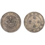 China, EMPIRE, Chihli, Dollar, yr 34 [1908], 27.05g/12h (L & M 465; KM Y73.2). A few marks,...