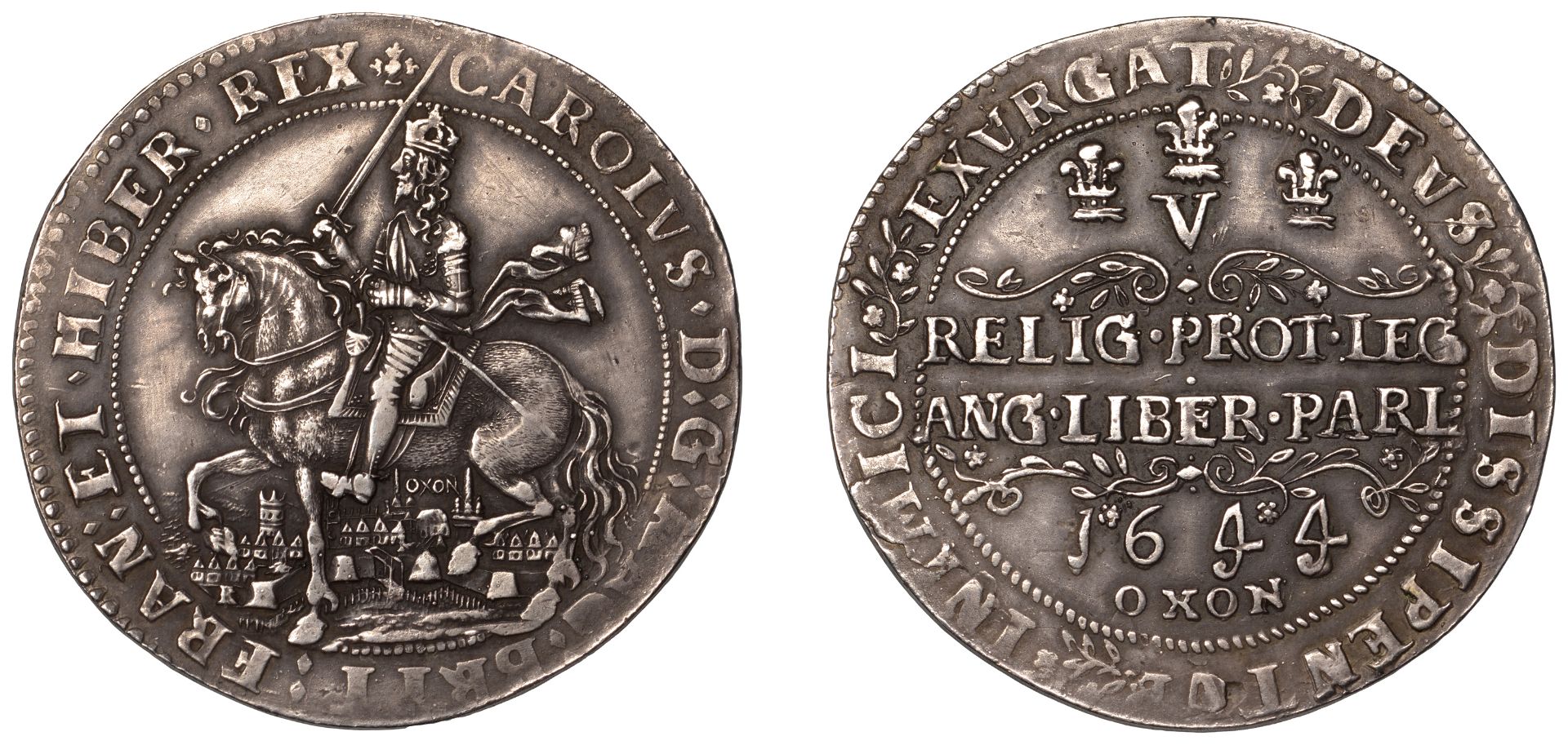 Charles I (1625-1649), Oxford mint, Crown, 1644, a silver electrotype copy by Robert Ready o...