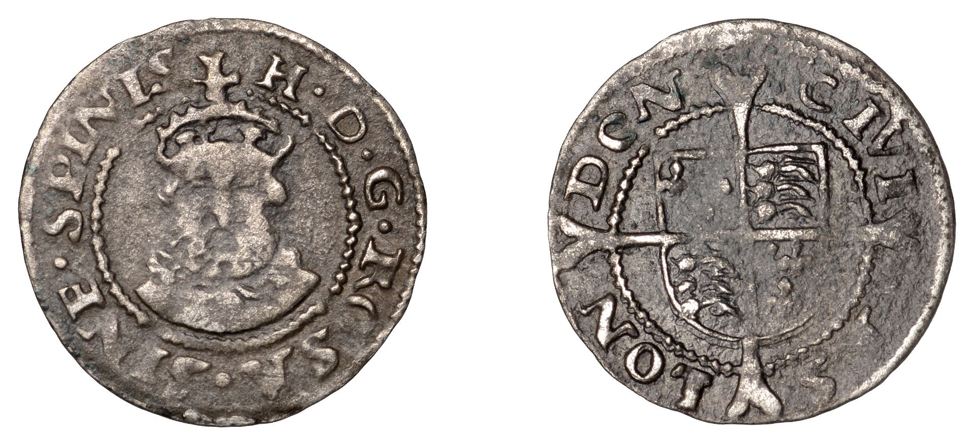 Henry VIII (1509-1547), Posthumous coinage, Penny, Tower, no mm., reads spinis, single pelle...