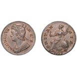 George II (1727-1760), Halfpenny, 1739 (BMC 853; S 3717). Extremely fine with some original...