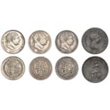 George III (1760-1820), New coinage, Sixpences (3), 1817, n over n in honi (ESC â€“); 1817, n...