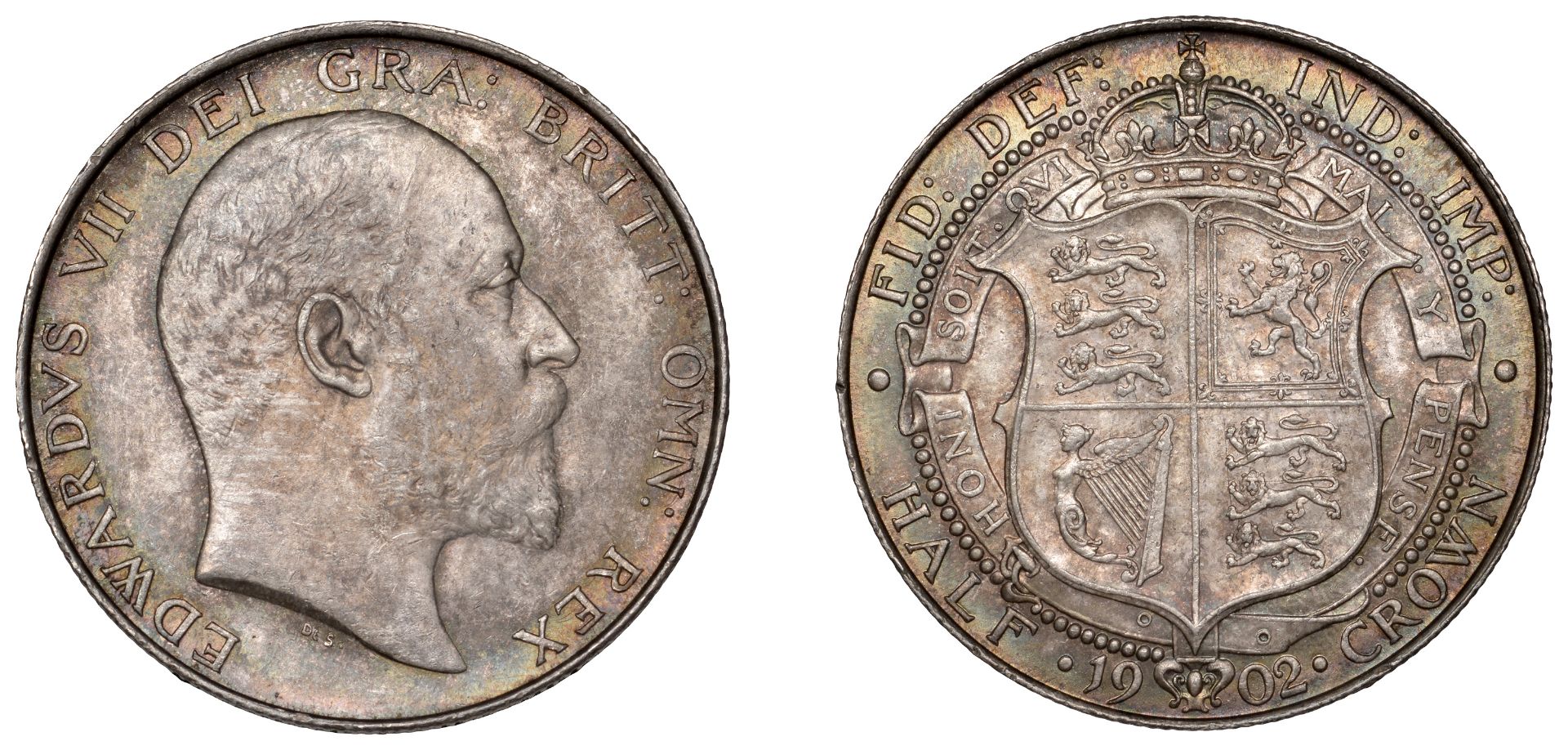 Edward VII (1901-1910), Halfcrown, 1902 (ESC 3567; S 3980). Extremely fine, peripheral tonin...