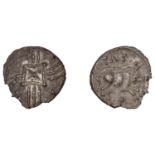 British Iron Age, CATUVELLAUNI, Tasciovanos, silver Unit, X Box type, verl in the angles of...