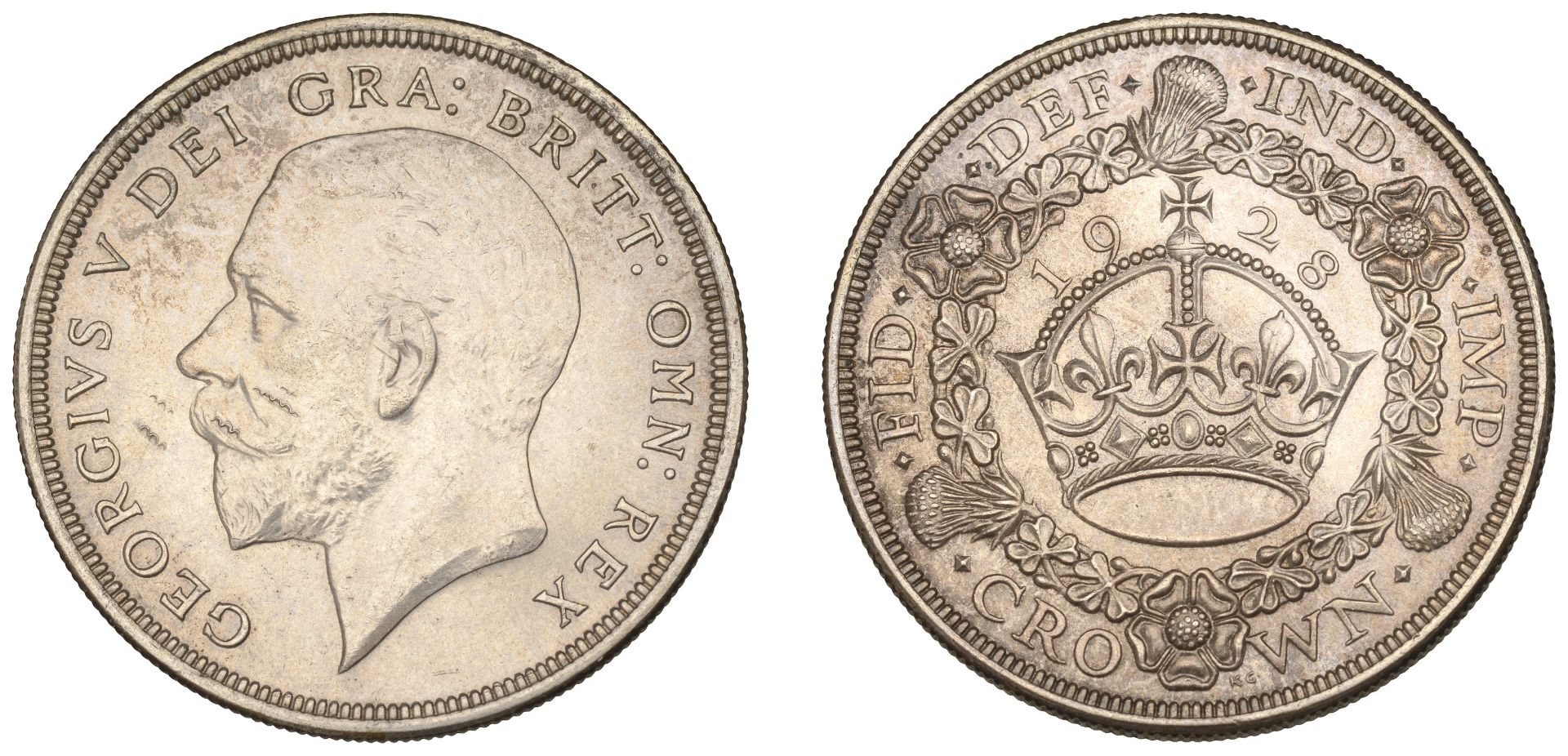 George V (1910-1936), Crown, 1928 (ESC 3633; S 4036). About extremely fine Â£150-Â£200