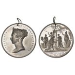 Victoria, Visit to the City of London, 1837, a white metal medal by J. Barber for Griffin &...