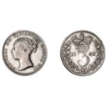 Victoria (1837-1901), Threepence, 1866, dies 2A, inverted a for v in victoria (Davies â€“; ESC...
