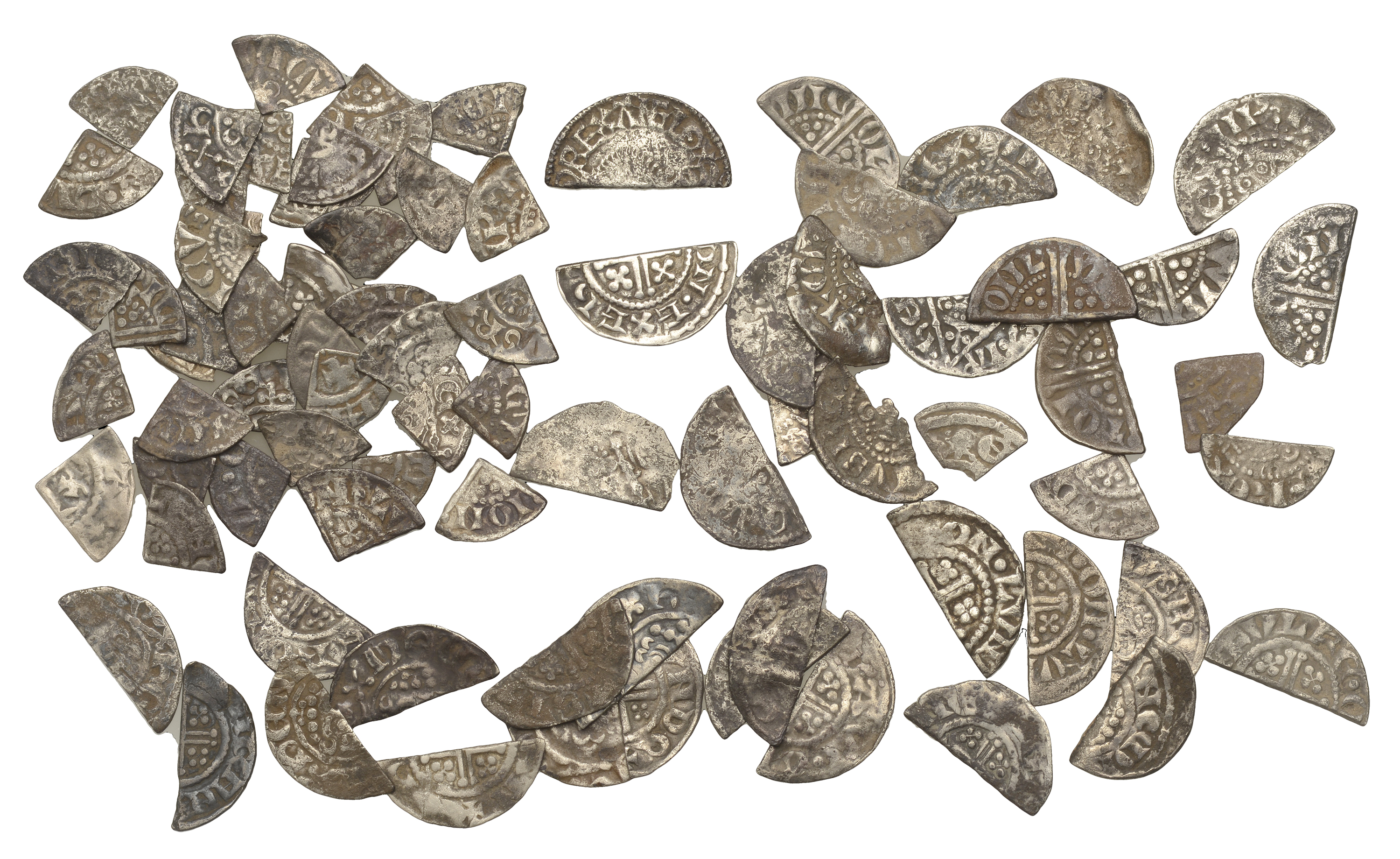 Henry II, Short Cross coinage, cut Halfpenny, class Ia1, Exeter, Jordan, iordan Â· on Â· exeh,...