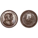 Coronation, 1902, Shipley, a bronze medal by Fattorini, conjoined busts right, rev. three sh...