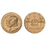 Coronation, 1902, a bronze medal by G. Frampton for The Mint, Birmingham, conjoined busts le...