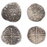 Richard II, Halfpence (2), both London, type II, 0.53g/10h, type III, 0.77g/7h (Withers 3, 4...