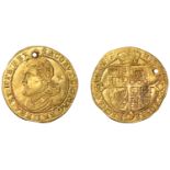 James I (1603-1625), Third coinage, Half-Laurel, mm. spur rowel [1619-20], iacobvs: d: g: ma...