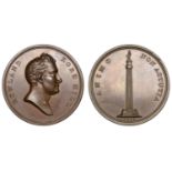 Column Erected to Lord Hill at Shrewsbury, 1816, a copper medal by T. Halliday, bust right,...