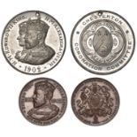 Coronation, 1902, medals (2) by A. Fenwick: Chesterton, white metal, 51mm (C & W 4237D.1); b...