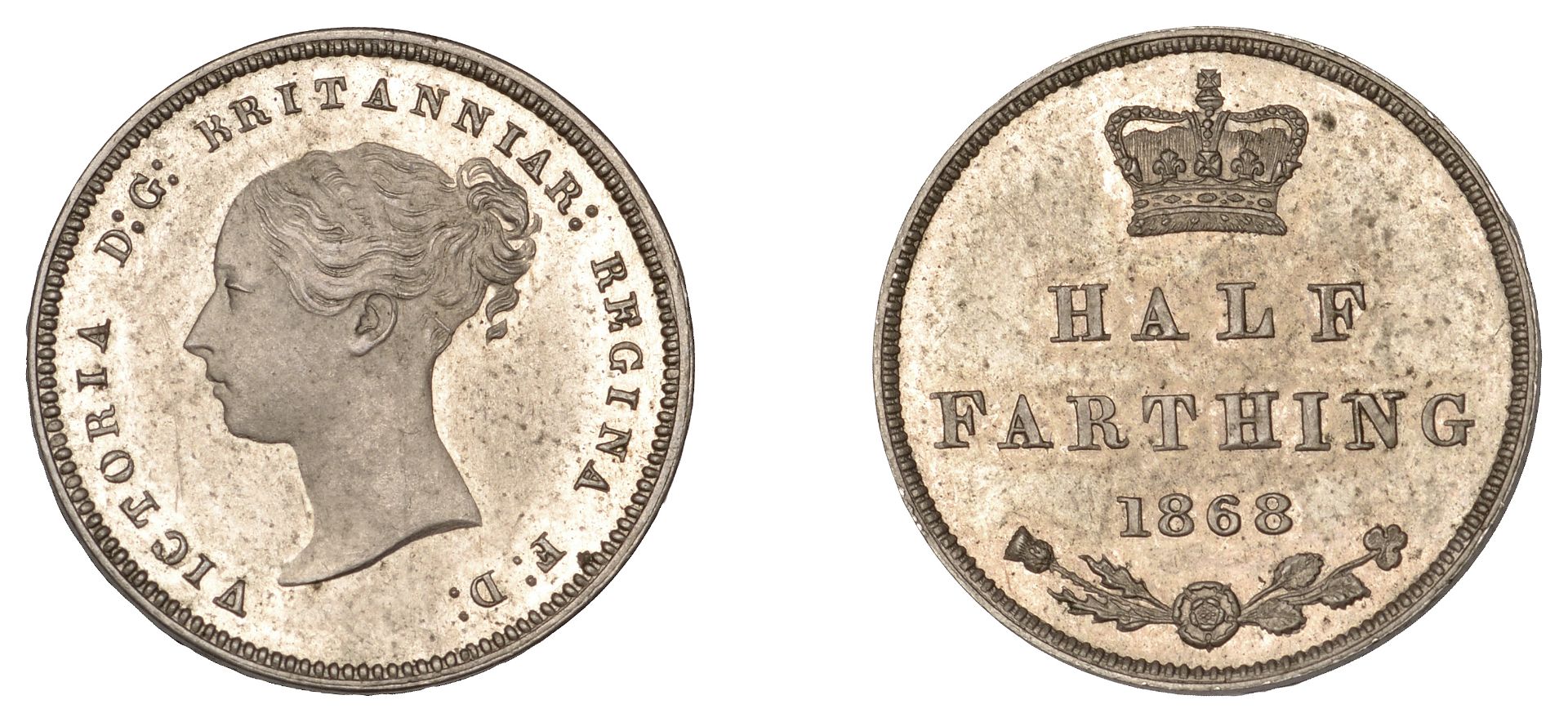 Victoria (1837-1901), Proof or Trial Half-Farthing, 1868, in cupro-nickel, edge plain, 2.31g...