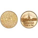 KUWAIT, Liberation, 1991, a gold medal, legend in centre and in three concentric circles aro...