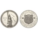 Millenary of the Death of Alfred the Great, 1901, a white metal medal, unsigned, Alfred stan...