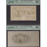 Banco Nacional Ultramarino, Angola, obverse and reverse archival photographs for 50 Mil Reis...
